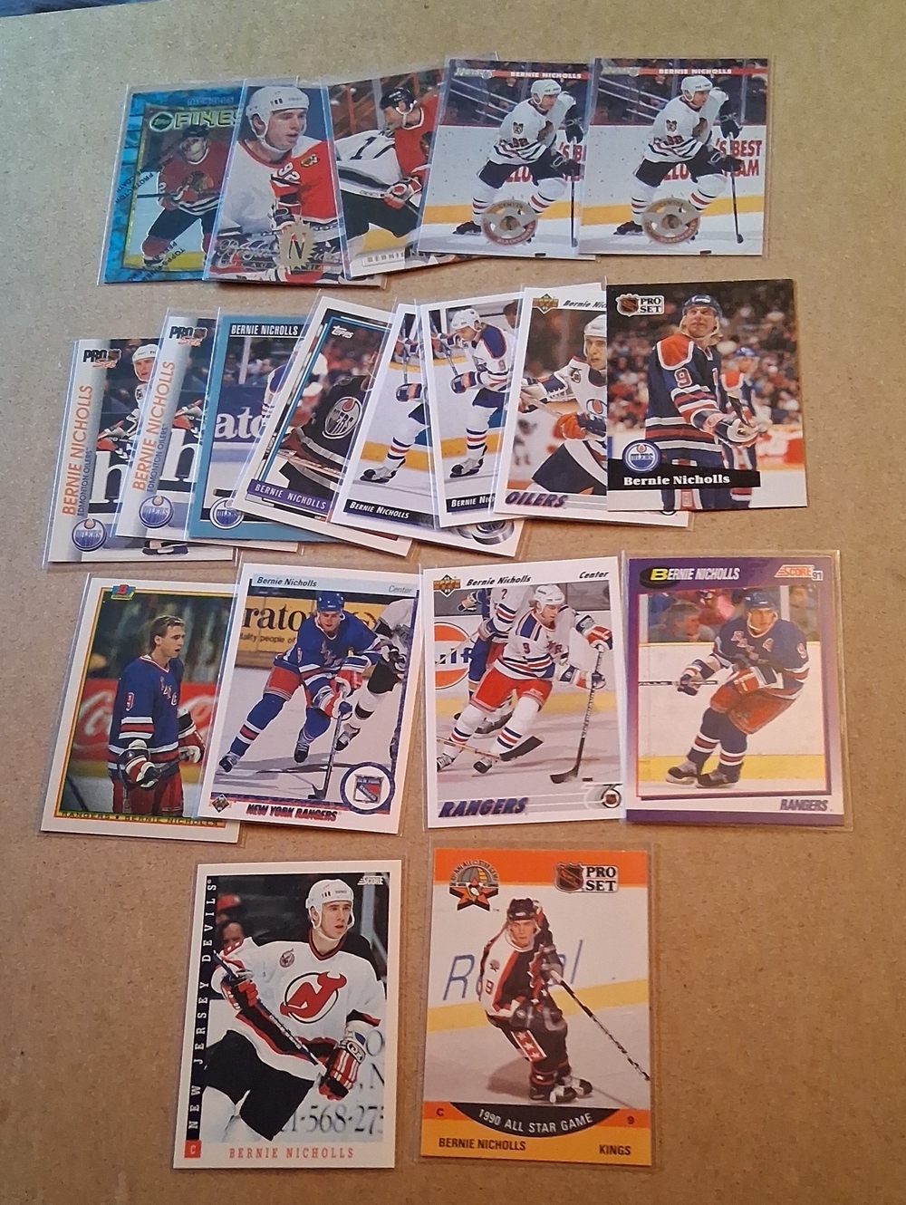 Bernie Nicholls Hockey Card Collection - Multi-Team Assortment